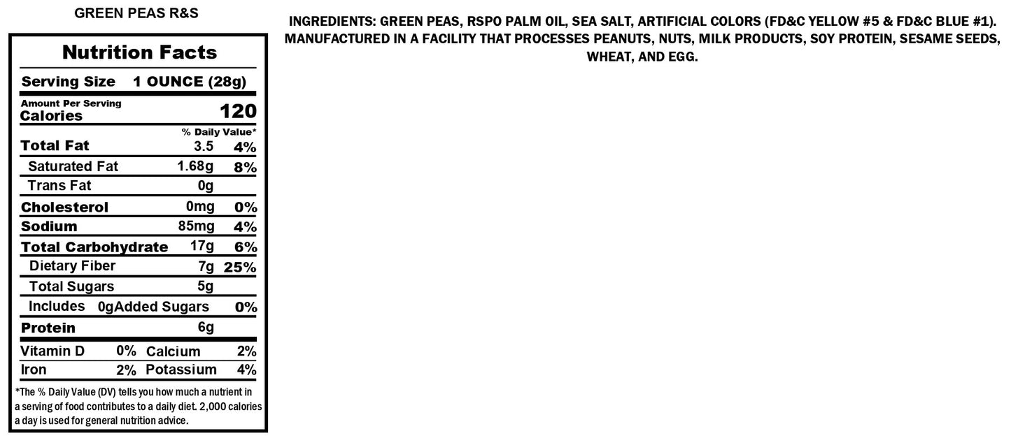 Green Peas Roasted and Salted