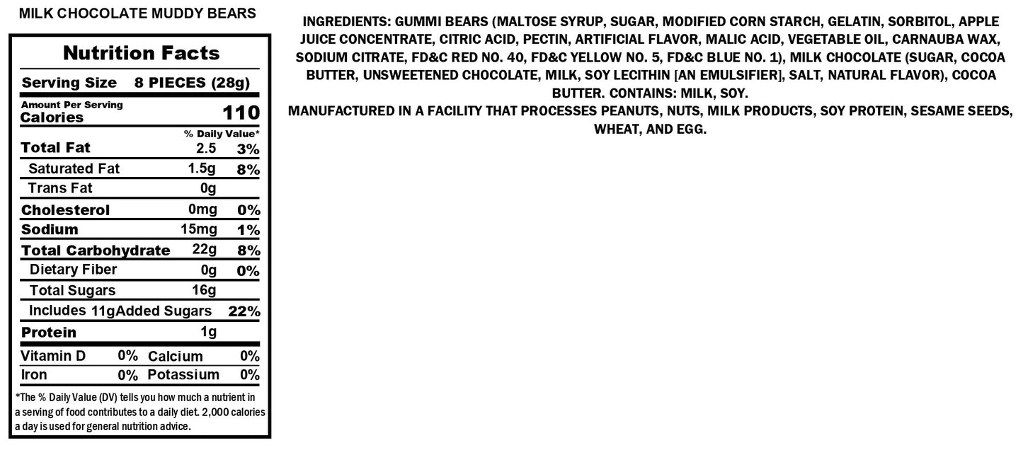 Milk Chocolate Muddy Bears