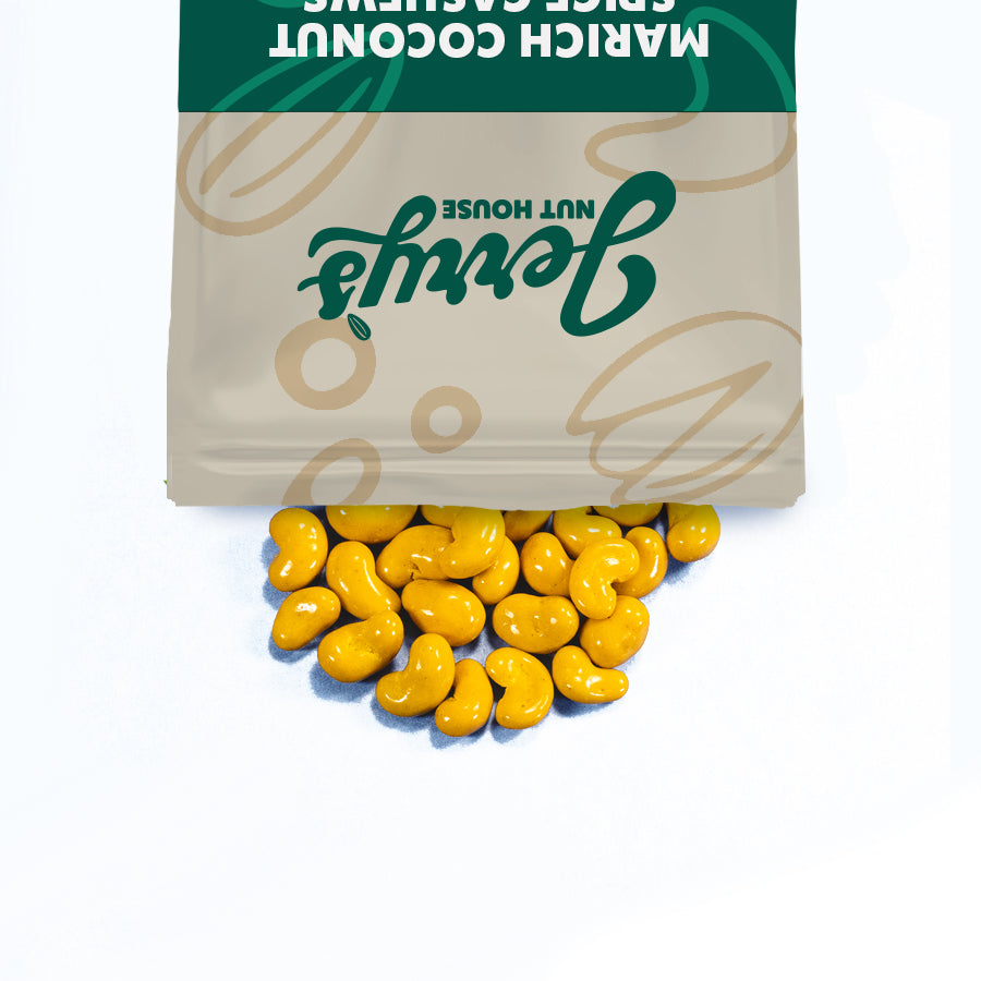 Marich Coconut Spice Cashews - 10 lb. case