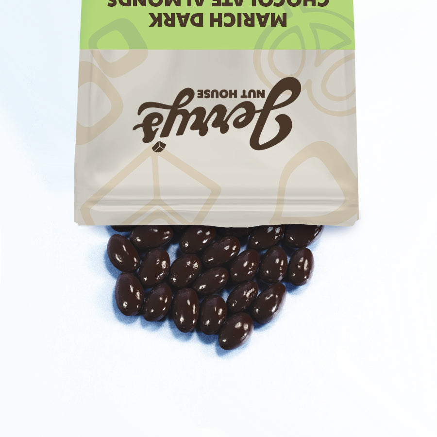 Marich Dark Chocolate Almonds - 10 lb. case
