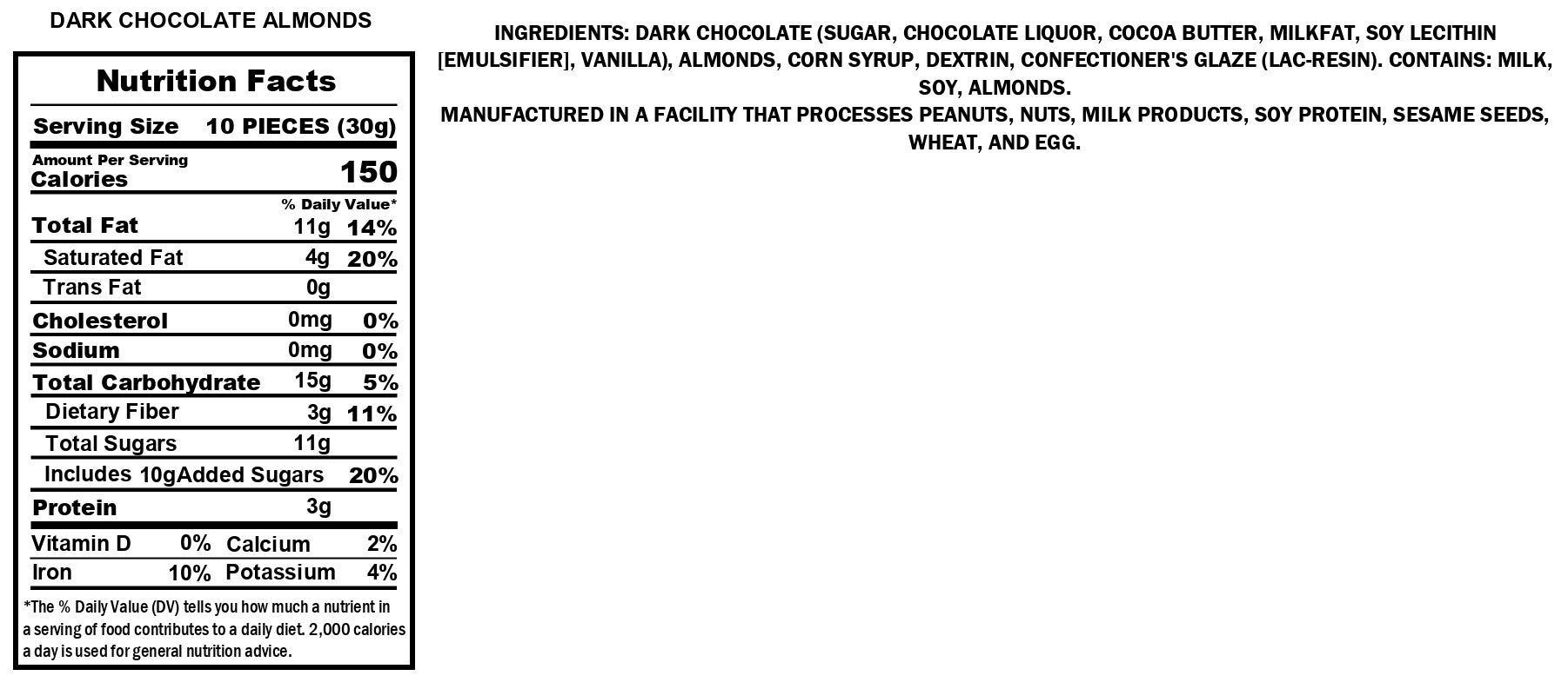 Dark Chocolate Almonds