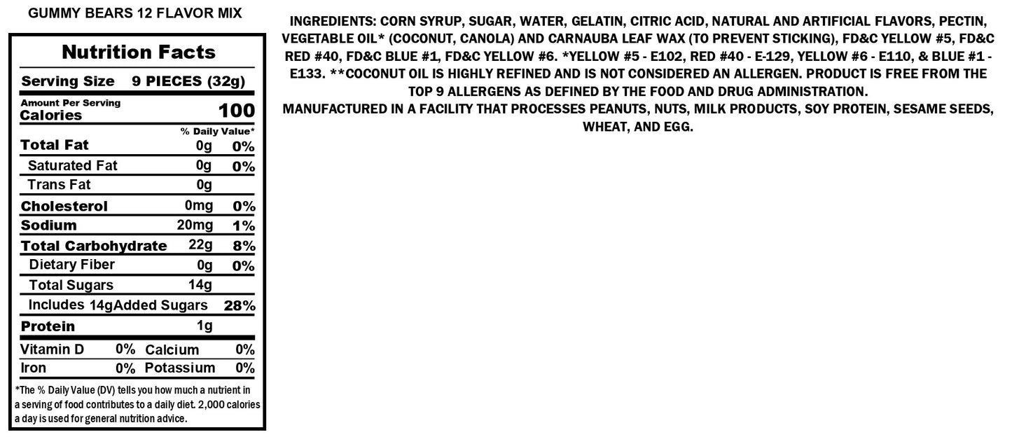 Gummi Bears - 12 Flavor Mix