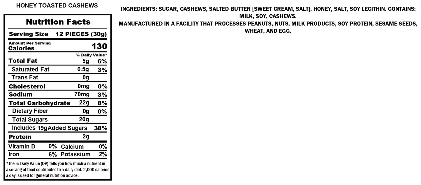 Honey Toasted Cashews