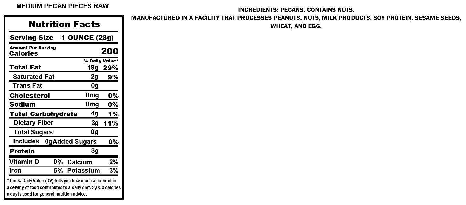 Medium Pecan Pieces Raw