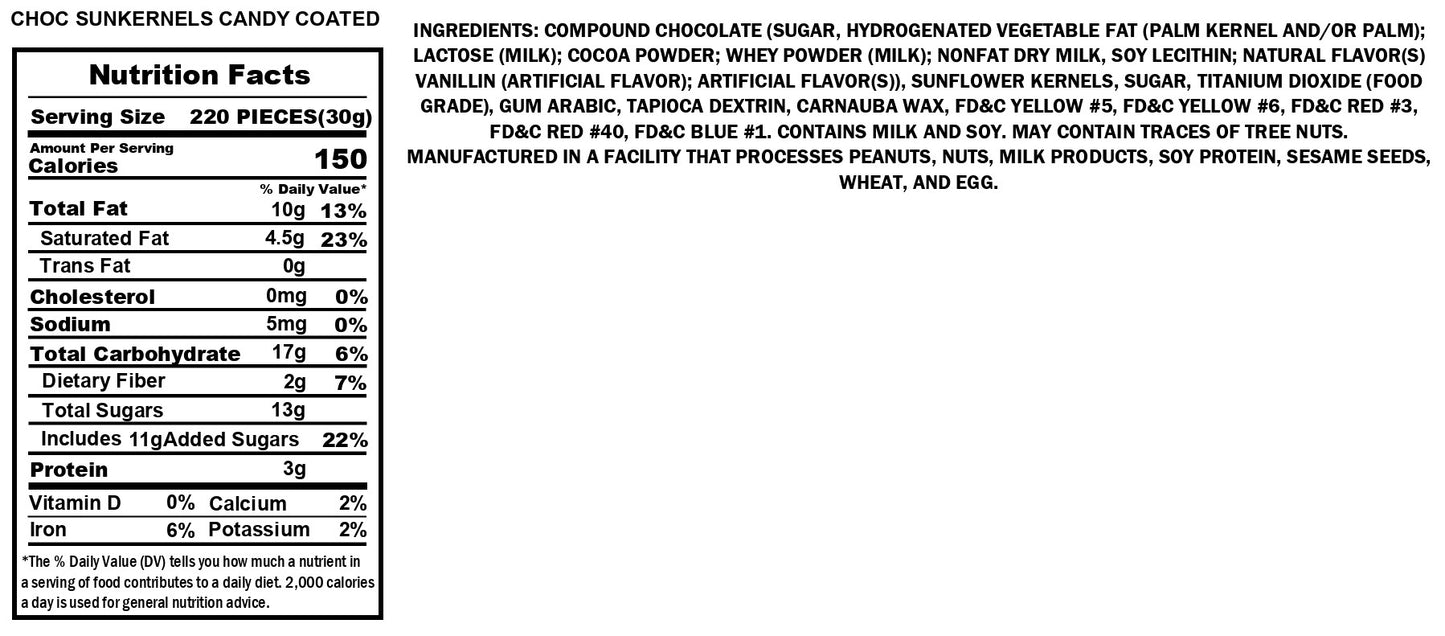 Chocolate Candy Coated Sunkernels