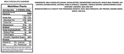 Milk Chocolate Cashews