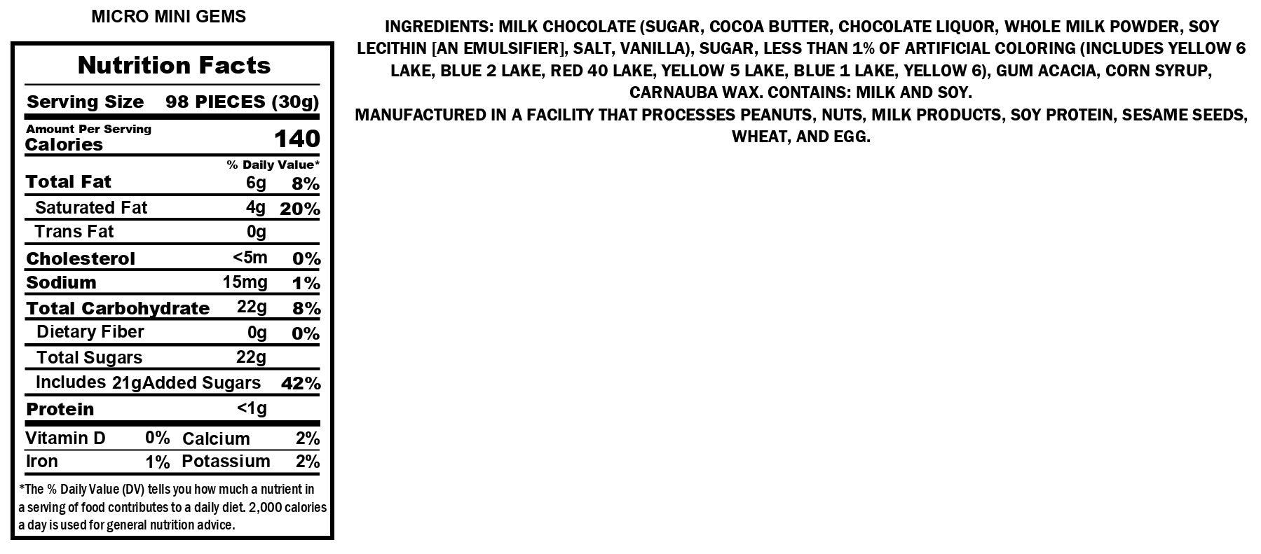 Milk Chocolate Micro Mini Gems