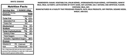 Merckens White Diskins Melting Wafers