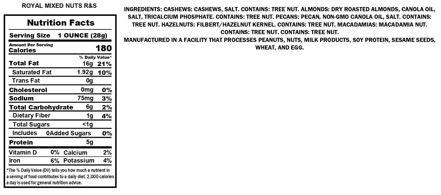 Royal Mixed Nuts Roasted and Salted