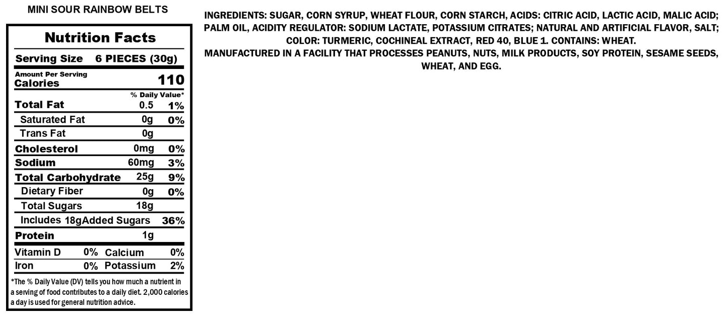 SOUR RAINBOW BELT BITES