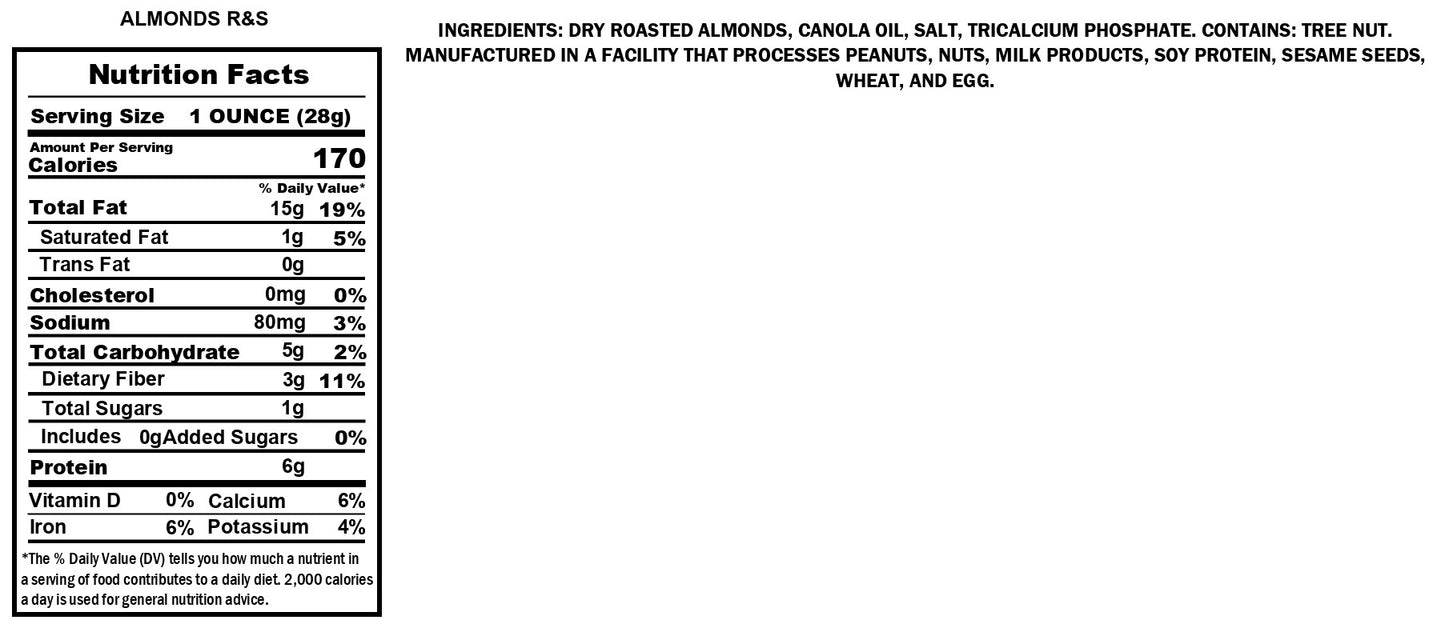 Unblanched Almonds Roasted And Salted